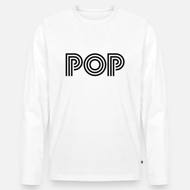 pop - Men's Premium Organic Long Sleeve Shirt - white