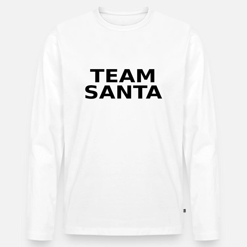 team santa -t1 - Männer Premium Bio Langarmshirt - Weiß