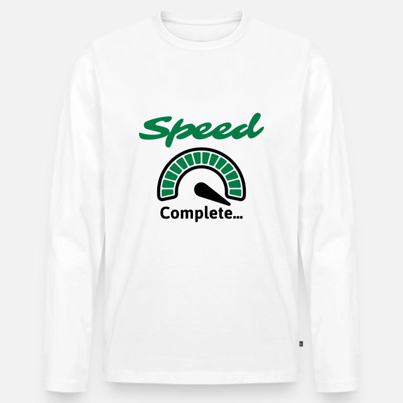 Speed Complete... - Männer Premium Bio Langarmshirt - Weiß