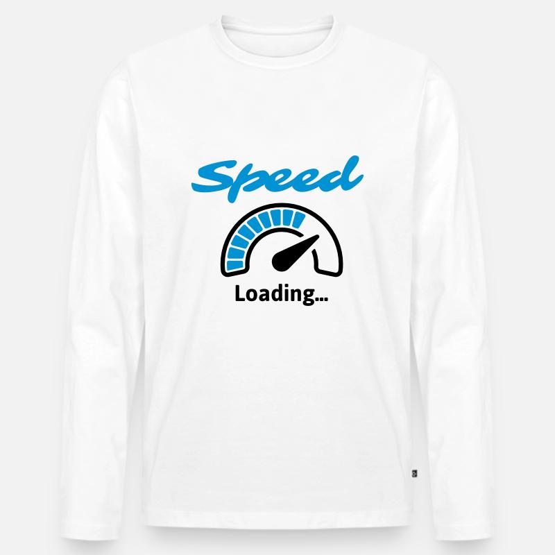 Speed Loading... - Männer Premium Bio Langarmshirt - Weiß