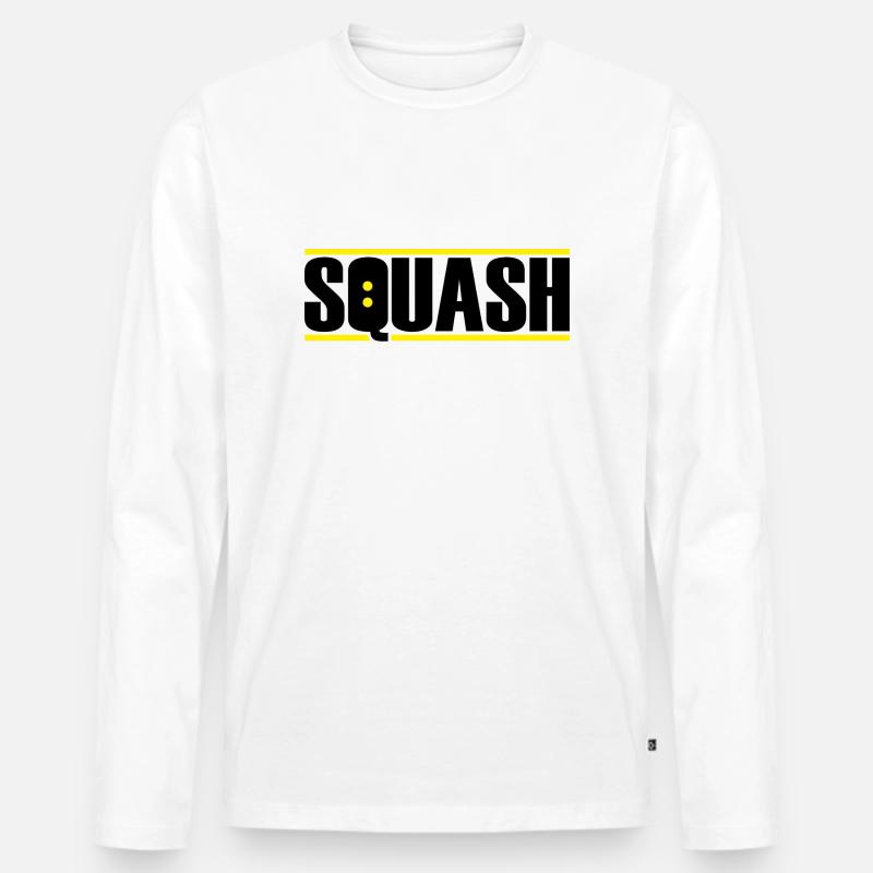 Squash - Männer Premium Bio Langarmshirt - Weiß