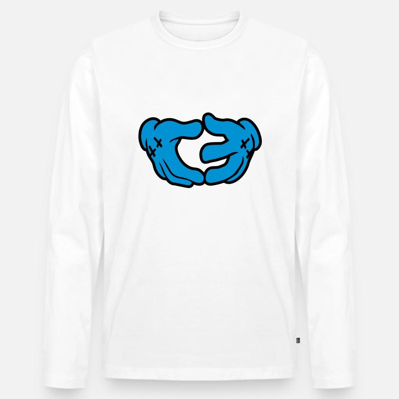Colt - Handsign - Männer Premium Bio Langarmshirt - Weiß