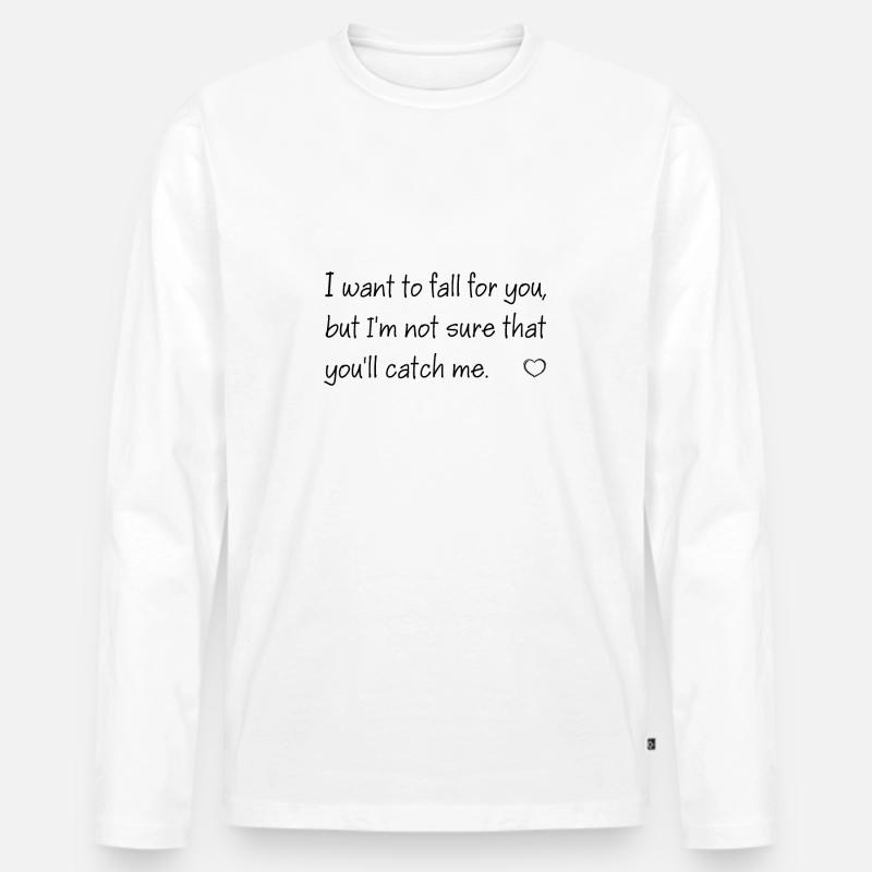 love quotes de - Männer Premium Bio Langarmshirt - Weiß