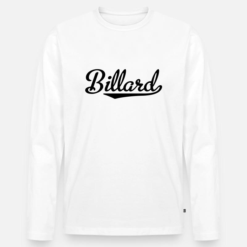 Billard - Männer Premium Bio Langarmshirt - Weiß