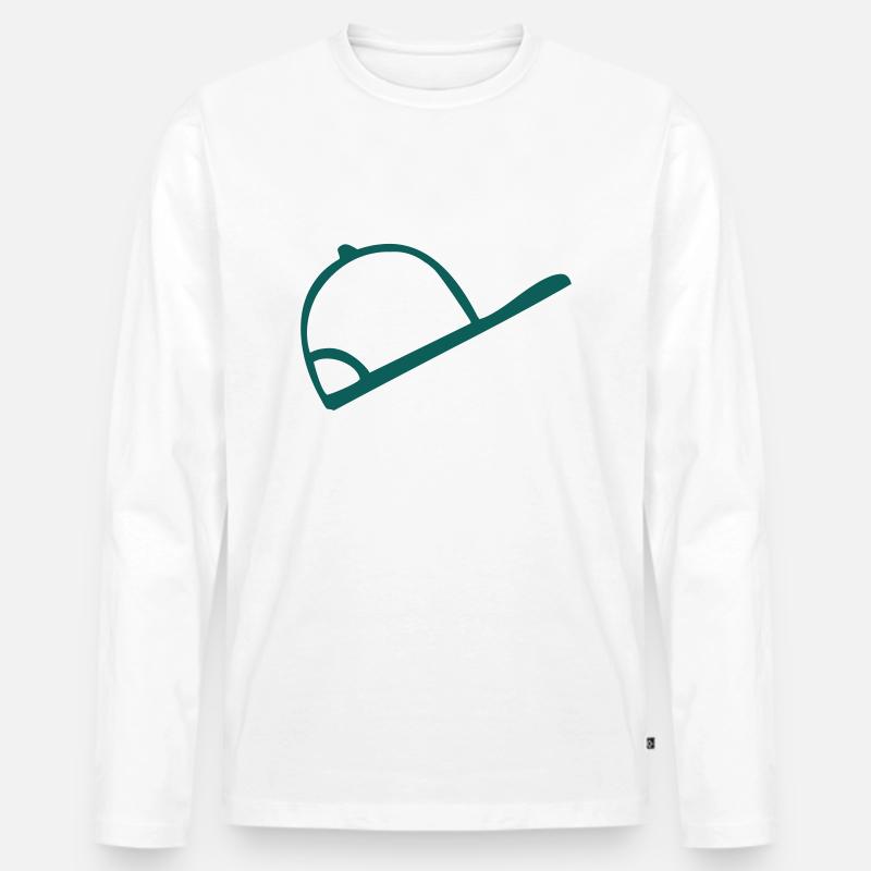 Cappy - Männer Premium Bio Langarmshirt - Weiß
