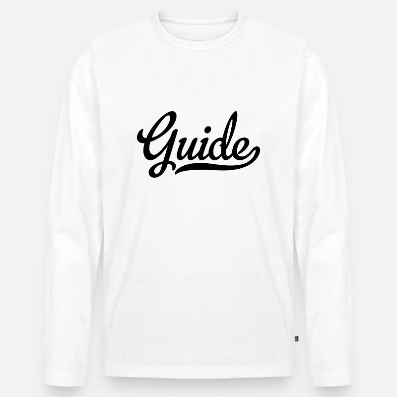 guide - Männer Premium Bio Langarmshirt - Weiß