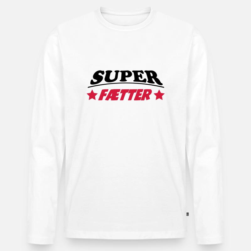 Super faetter 222 - Männer Premium Bio Langarmshirt - Weiß