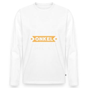 Legendaerer Onkel lustige Sprüche - Männer Premium Bio Langarmshirt - Weiß - Vorne - Nico (187cm)
