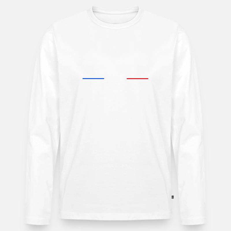 Liberté, Égalité, Fraternité - Männer Premium Bio Langarmshirt - Weiß