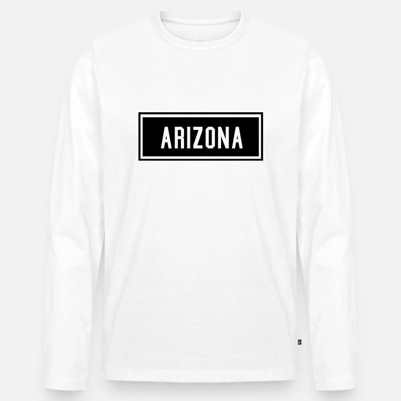 Arizona - Männer Premium Bio Langarmshirt - Weiß
