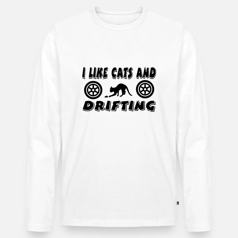 Auto - Männer Premium Bio Langarmshirt - Weiß