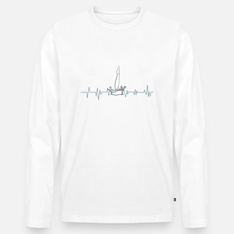 Water is my live - Männer Premium Bio Langarmshirt - Weiß