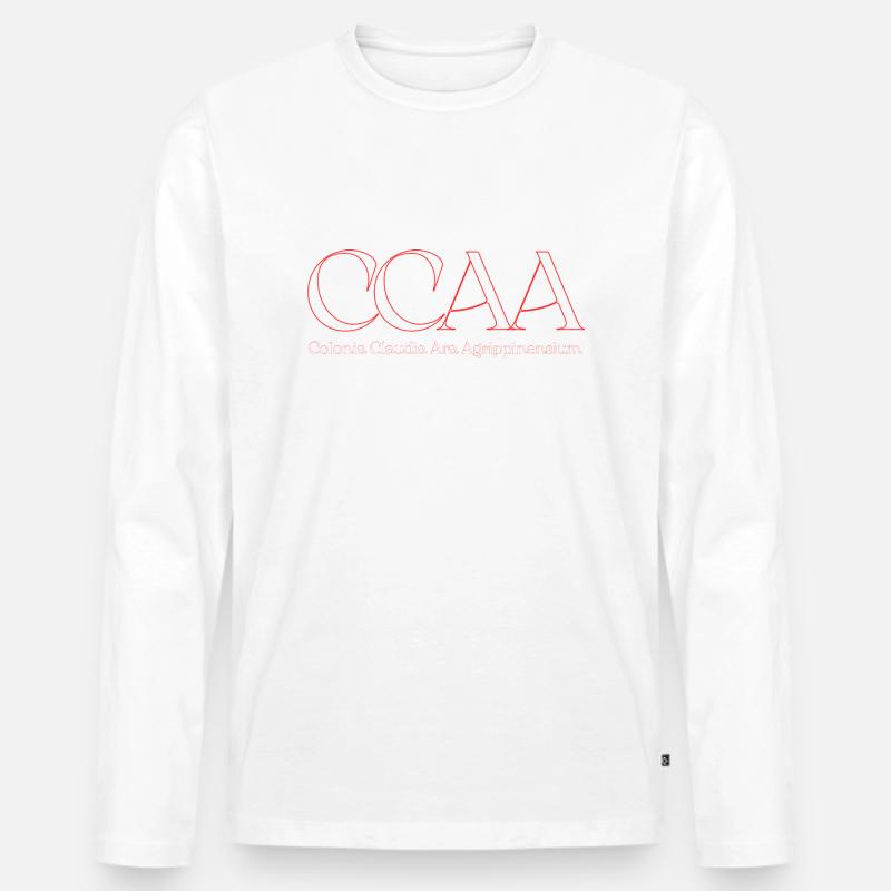 ccaa3 - Männer Premium Bio Langarmshirt - Weiß
