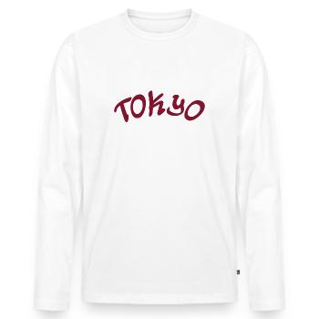 Tokyo - Japan - Japanese - Asia - Asia - Men's Premium Organic Long Sleeve Shirt - white - Front - Nico (187cm)