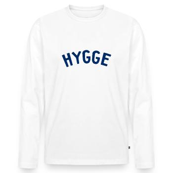 Hygge Scandinavian Lifestyle - Men's Premium Organic Long Sleeve Shirt - white - Front - Nico (187cm)