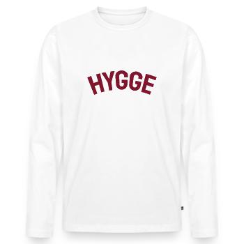 Hygge Scandinavian Lifestyle - Men's Premium Organic Long Sleeve Shirt - white - Front - Nico (187cm)