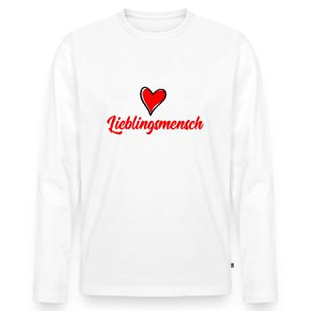 Favorite person - Men's Premium Organic Long Sleeve Shirt - white - Front - Nico (187cm)