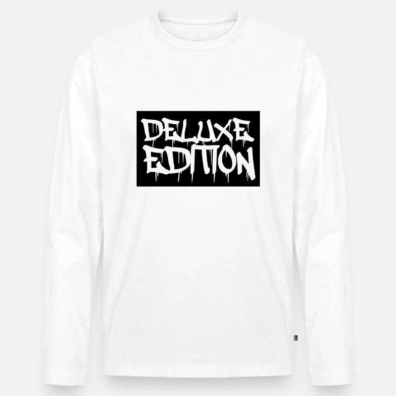 Deluxe Edition - Männer Premium Bio Langarmshirt - Weiß