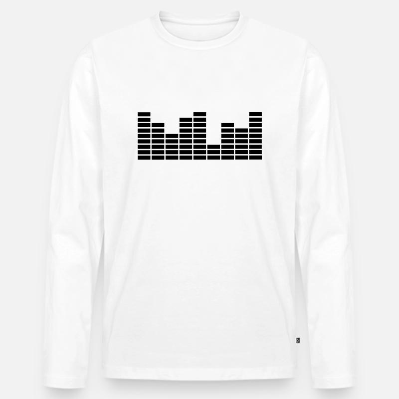 equalizer - Männer Premium Bio Langarmshirt - Weiß