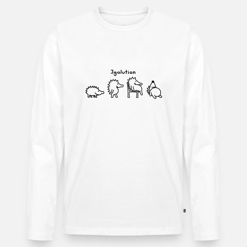 Igolution - Männer Premium Bio Langarmshirt - Weiß