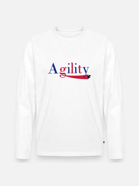 Agility tunnel - Men's Premium Organic Long Sleeve Shirt - white