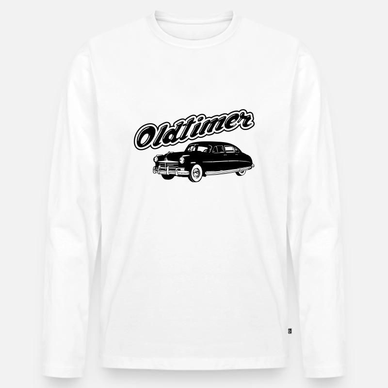 Oldtimer - Männer Premium Bio Langarmshirt - Weiß