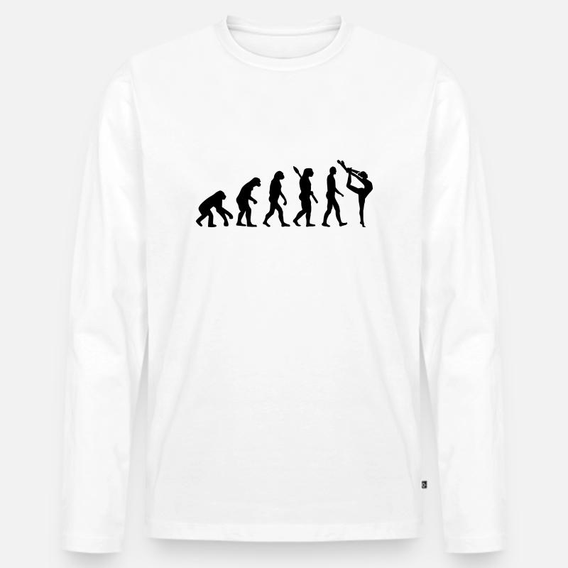 Gymnastik - Männer Premium Bio Langarmshirt - Weiß