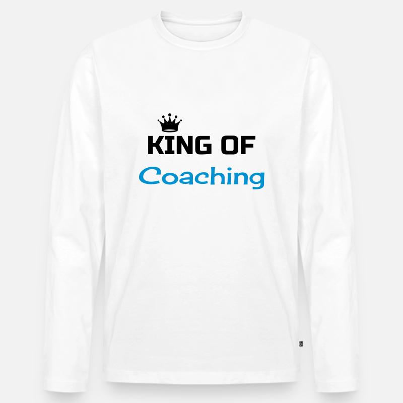 Coach / Coaching / Trainer / Sport - Männer Premium Bio Langarmshirt - Weiß
