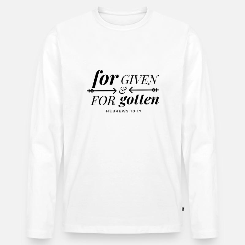 forgiven and forgotten - Männer Premium Bio Langarmshirt - Weiß