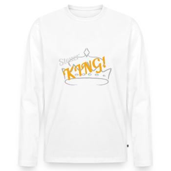 Steuer King - Männer Premium Bio Langarmshirt - Weiß - Vorne - Nico (187cm)