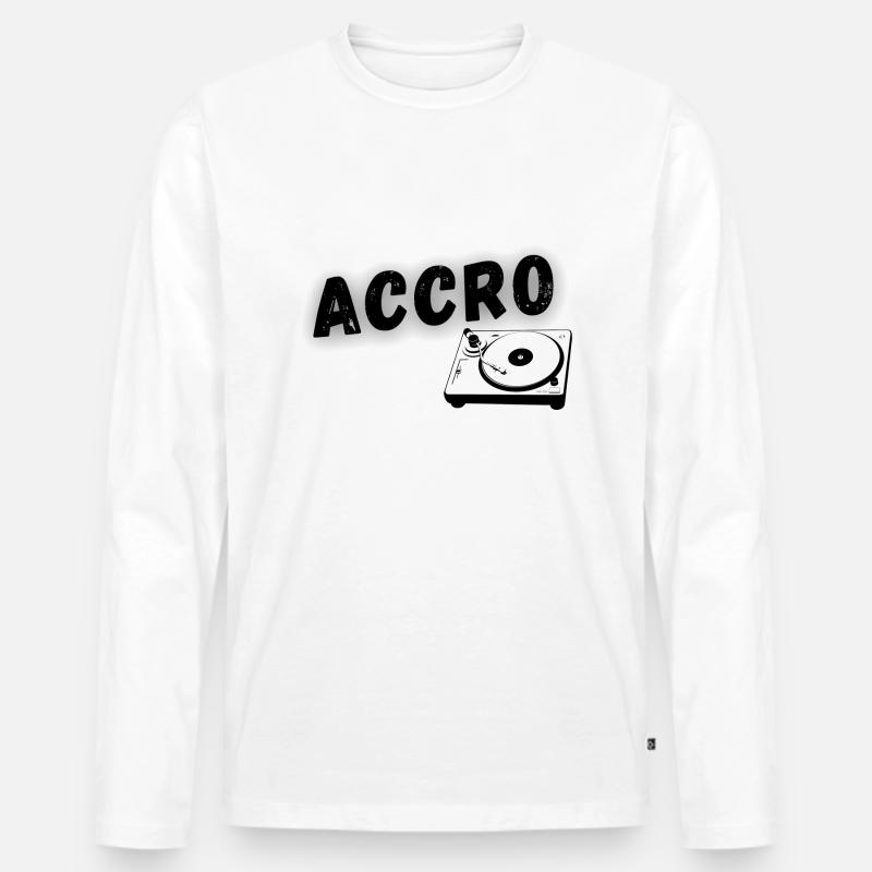 Süchtig - Männer Premium Bio Langarmshirt - Weiß