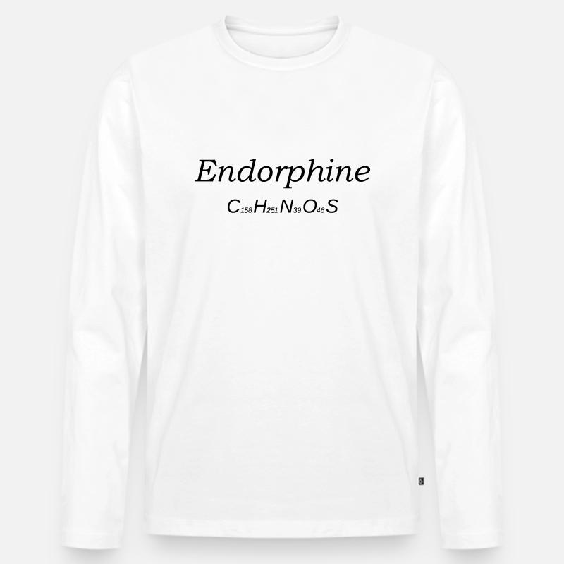 Endorphin - Männer Premium Bio Langarmshirt - Weiß