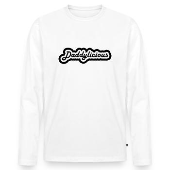 Se sentir papa - T-shirt manches longues Premium bio Homme - blanc - Devant - Nico (187cm)