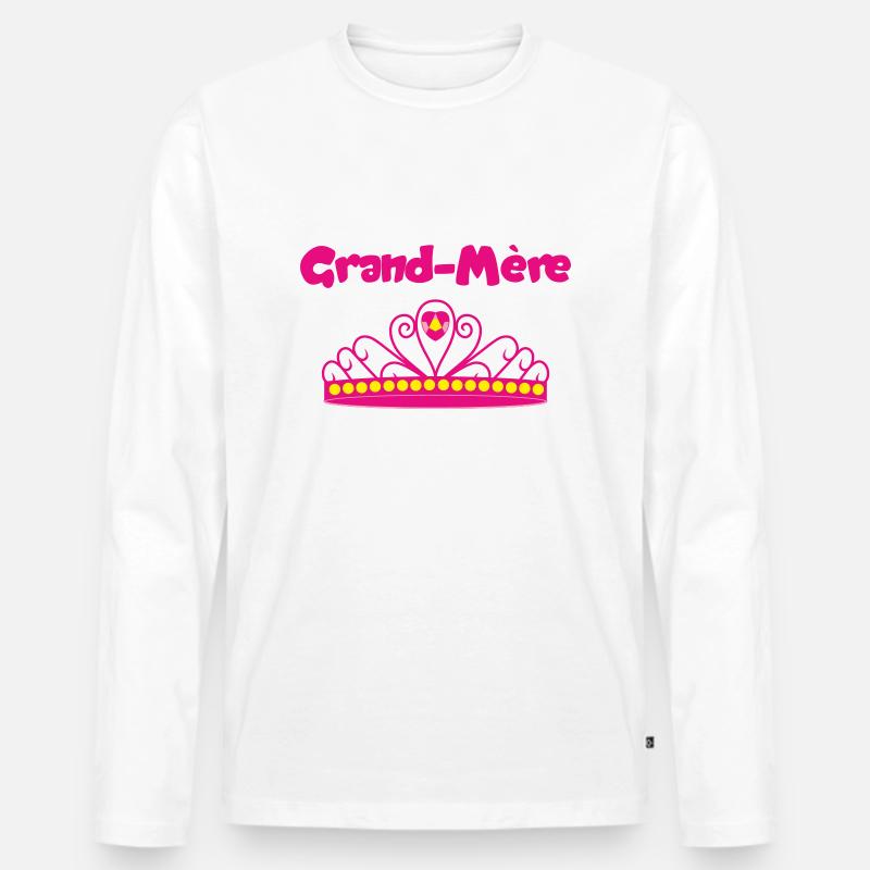 Großmutter - Männer Premium Bio Langarmshirt - Weiß