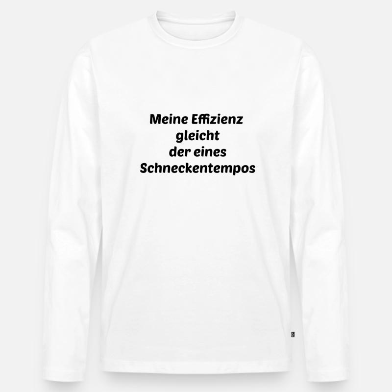 Selbstironische Sprüche - Männer Premium Bio Langarmshirt - Weiß