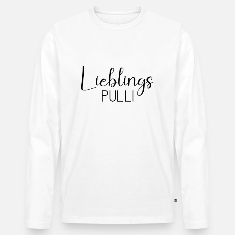 Lieblingspulli - Männer Premium Bio Langarmshirt - Weiß