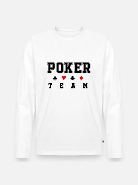 poker team - Männer Premium Bio Langarmshirt - Weiß