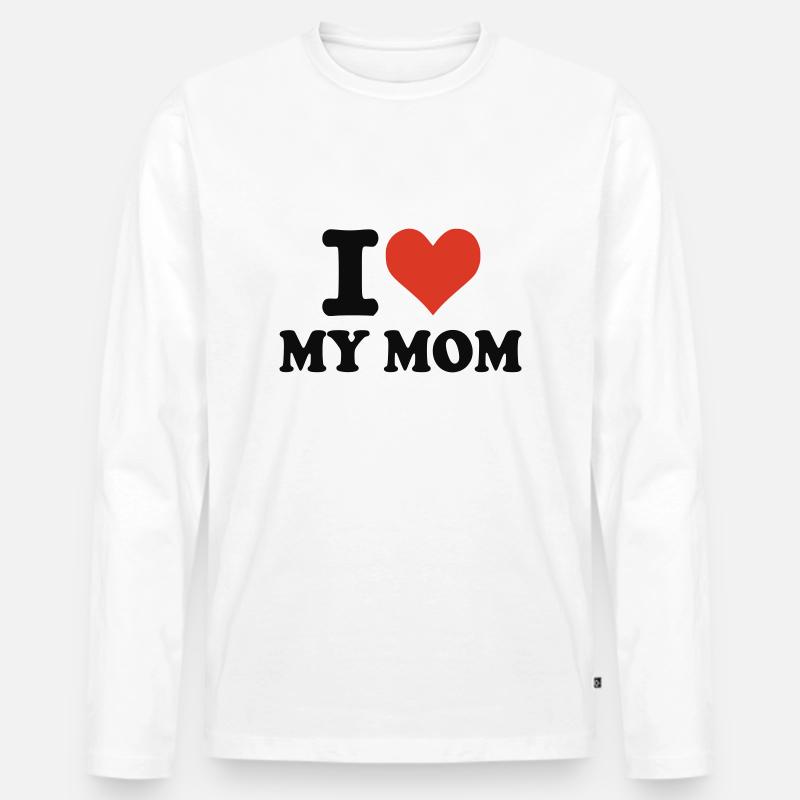 Mutter - Mom - Männer Premium Bio Langarmshirt - Weiß