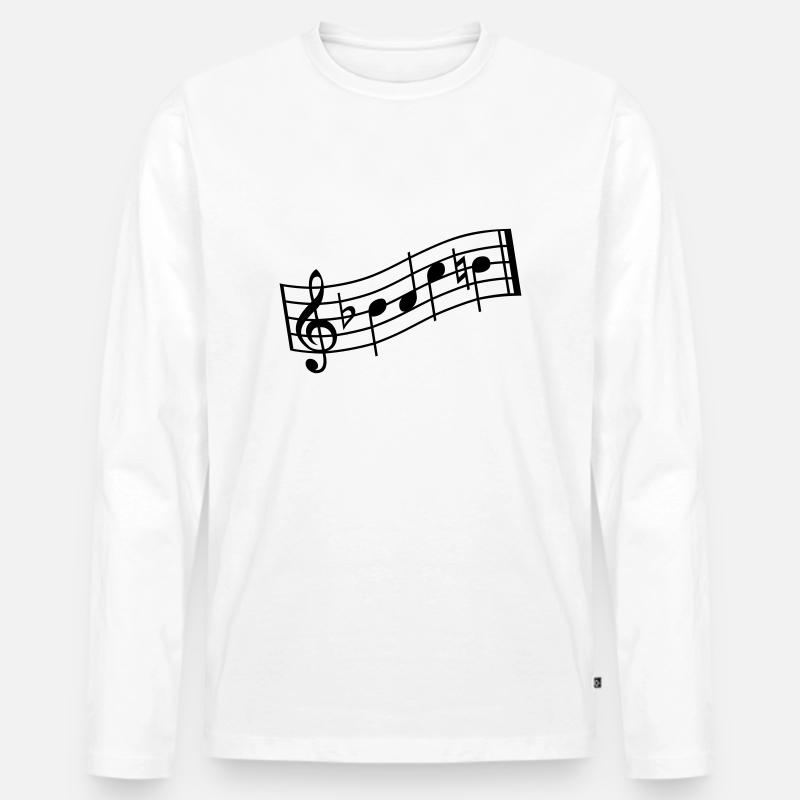 bach - Männer Premium Bio Langarmshirt - Weiß