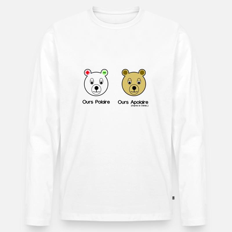 Polarbear - Männer Premium Bio Langarmshirt - Weiß