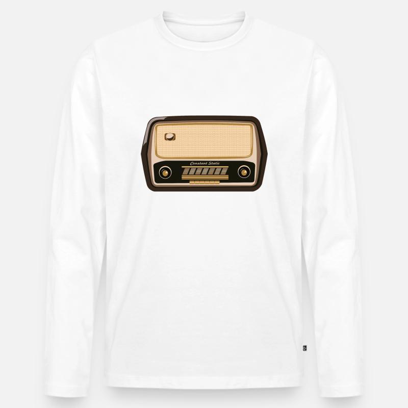 Constant Static - Männer Premium Bio Langarmshirt - Weiß