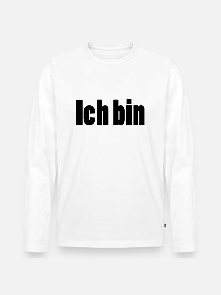 ich bin + dein Name - Männer Premium Bio Langarmshirt - Weiß