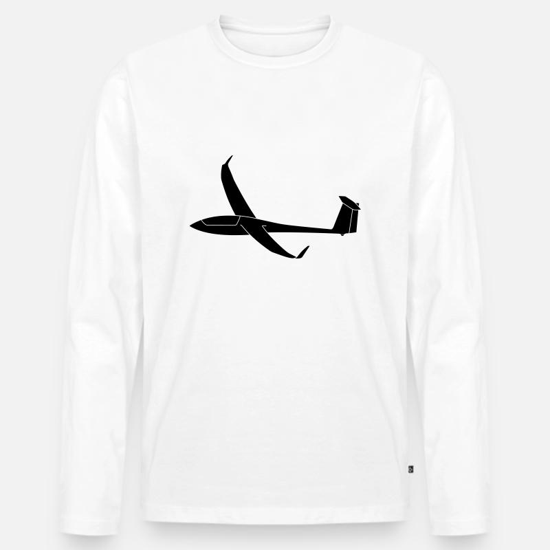 Segelflugzeug Geschenk Ventus - Männer Premium Bio Langarmshirt - Weiß