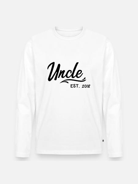 Oncle 2018 - T-shirt manches longues Premium bio Homme - blanc