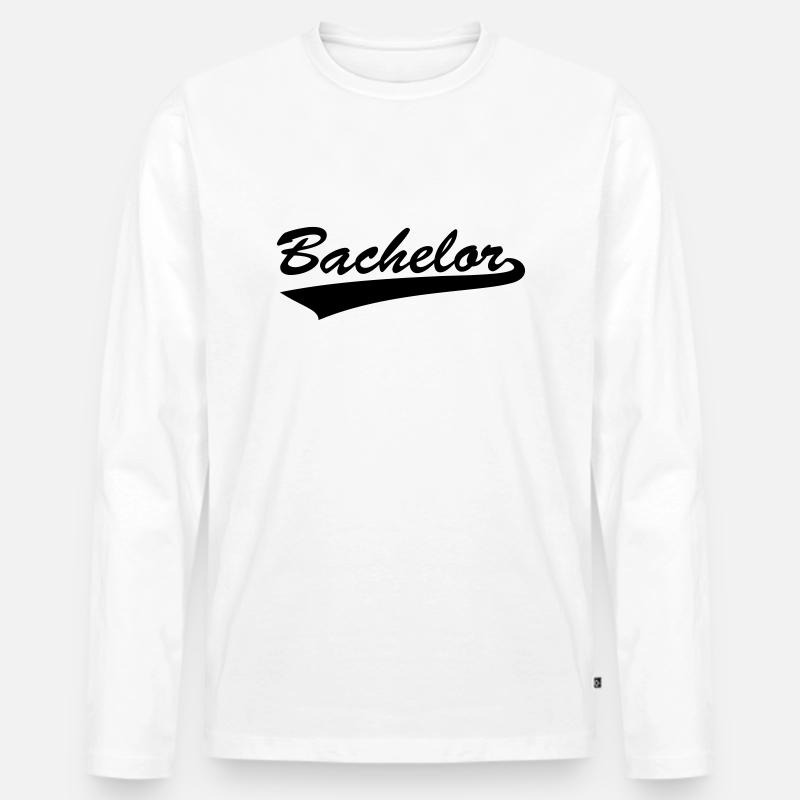 Bachelor - Männer Premium Bio Langarmshirt - Weiß