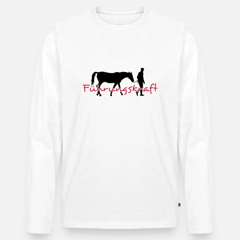 Führungskraft Mann 2C - Farbwechsel - Männer Premium Bio Langarmshirt - Weiß