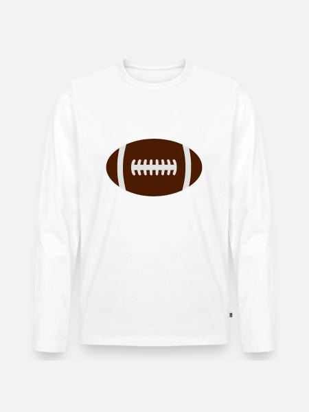 rugby ball - Men's Premium Organic Long Sleeve Shirt - white