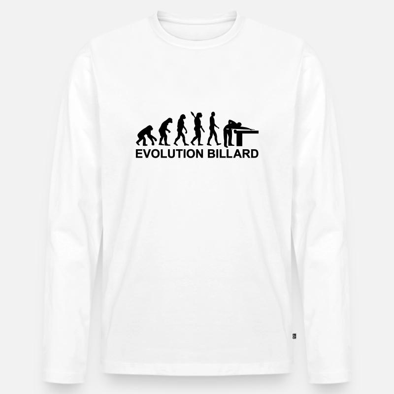 Evolution Billards - Men's Premium Organic Long Sleeve Shirt - white
