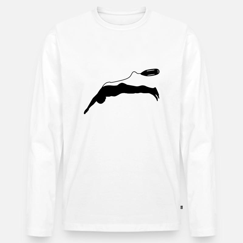 lifeguard - Männer Premium Bio Langarmshirt - Weiß