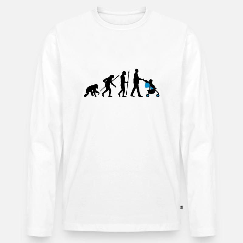 evolution_kinderkarre_032014_mann_b_2c - Männer Premium Bio Langarmshirt - Weiß